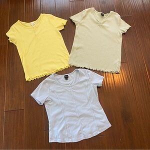 Bundle of 3 Art Class Short Sleeve Shirts - Yellow, Light Green & Light Blue